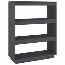 vidaXL Solid Pinewood Book Cabinet/Room Divider Multi Colours Multi Sizes - grey, 80 x 35 x 103 cm - Additional view 2
