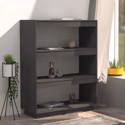 vidaXL Solid Pinewood Book Cabinet/Room Divider Multi Colours Multi Sizes - grey, 80 x 35 x 103 cm - Additional view 3