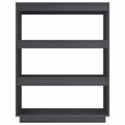 vidaXL Solid Pinewood Book Cabinet/Room Divider Multi Colours Multi Sizes - grey, 80 x 35 x 103 cm - Additional view 5
