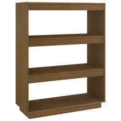 vidaXL Solid Pinewood Book Cabinet/Room Divider Multi Colours Multi Sizes - honey brown, 80 x 35 x 103 cm - Additional view 2