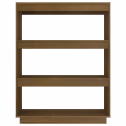 vidaXL Solid Pinewood Book Cabinet/Room Divider Multi Colours Multi Sizes - honey brown, 80 x 35 x 103 cm - Additional view 5