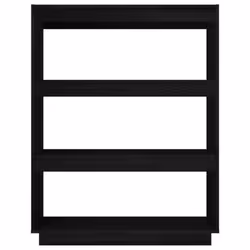 vidaXL Solid Pinewood Book Cabinet/Room Divider Multi Colours Multi Sizes - black, 80 x 35 x 103 cm - Additional view 5