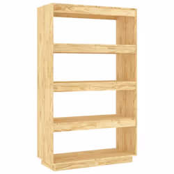 vidaXL Solid Pinewood Book Cabinet/Room Divider Multi Colours Multi Sizes - brown, 80 x 35 x 135 cm - Additional view 2