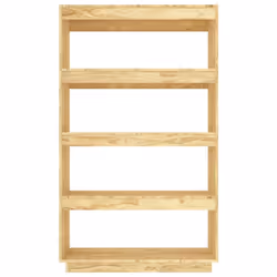 vidaXL Solid Pinewood Book Cabinet/Room Divider Multi Colours Multi Sizes - brown, 80 x 35 x 135 cm - Additional view 5