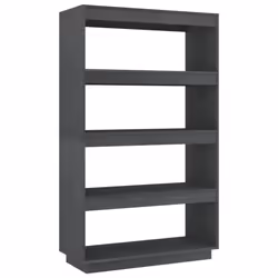 vidaXL Solid Pinewood Book Cabinet/Room Divider Multi Colours Multi Sizes - grey, 80 x 35 x 135 cm - Additional view 2