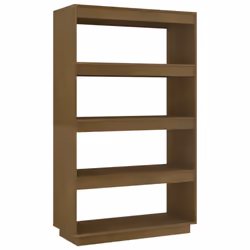 vidaXL Solid Pinewood Book Cabinet/Room Divider Multi Colours Multi Sizes - honey brown, 80 x 35 x 135 cm - Additional view 2