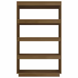 vidaXL Solid Pinewood Book Cabinet/Room Divider Multi Colours Multi Sizes - honey brown, 80 x 35 x 135 cm - Additional view 5