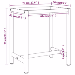 vidaXL Work Bench Frame Matte Black and Matte Red Metal Table Bracket Base - Additional view 7