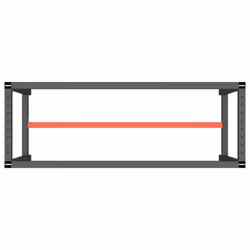 vidaXL Work Bench Frame Matte Black and Matte Red Metal Table Bracket Base - Additional view 4