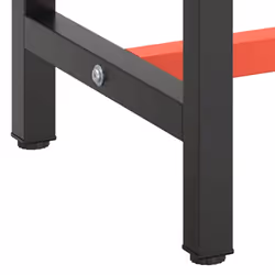 vidaXL Work Bench Frame Matte Black and Matte Red Metal Table Bracket Base - Additional view 6