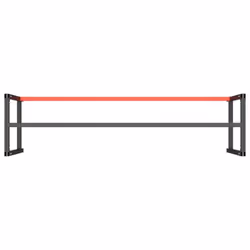 vidaXL Work Bench Frame Matte Black and Matte Red Metal Table Bracket Base - Additional view 5