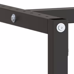vidaXL Work Bench Frame Matte Black and Matte Red Metal Table Bracket Base - Additional view 6