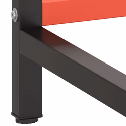 vidaXL Work Bench Frame Matte Black and Matte Red Metal Table Bracket Base - Additional view 7