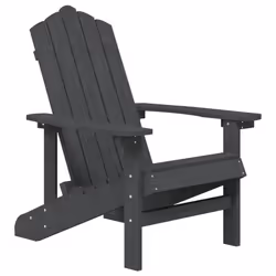 VidaXL 318638, Terrace, Padded seat, High-Density Polyethylene (HDPE), Steel, Anthracite, 730 mm, 830 mm