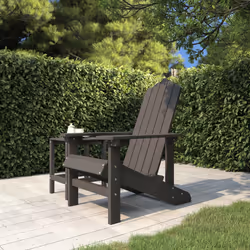 VidaXL 318638 outdoor chair Terrace Padded seat High-Density Polyethylene (HDPE), Steel Anthracite