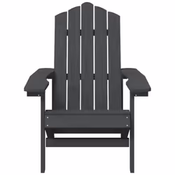 VidaXL 318638 outdoor chair Terrace Padded seat High-Density Polyethylene (HDPE), Steel Anthracite