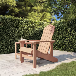 VidaXL 318639 outdoor chair Terrace Padded seat High-Density Polyethylene (HDPE), Steel Brown