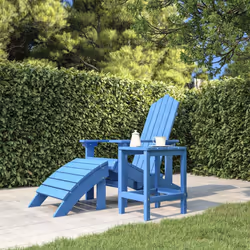 vidaXL Garden Adirondack Table HDPE Patio Outdoor Furniture Multi Colours - aqua blue - Additional view 2