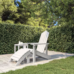 VidaXL 318645 outdoor chair Terrace Padded seat High-Density Polyethylene (HDPE), Steel White