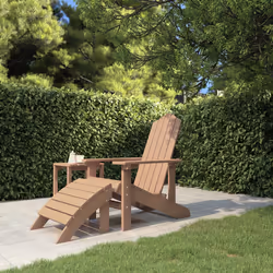 VidaXL 318647 outdoor chair Terrace Padded seat High-Density Polyethylene (HDPE), Steel Brown - Additional view 2