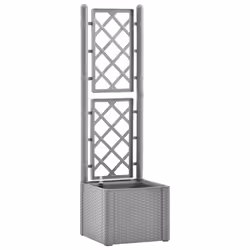 vidaXL Garden Raised Bed with Trellis & Self Planter Multi Colours 100/43 cm - 43 x 43 x 142 cm