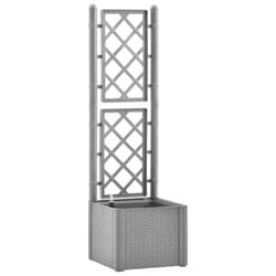 vidaXL Garden Raised Bed with Trellis & Self Planter Multi Colours 100/43 cm - 43 x 43 x 142 cm