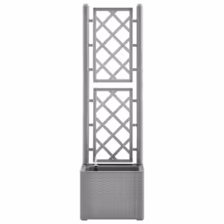 vidaXL Garden Raised Bed with Trellis & Self Planter Multi Colours 100/43 cm - 43 x 43 x 142 cm