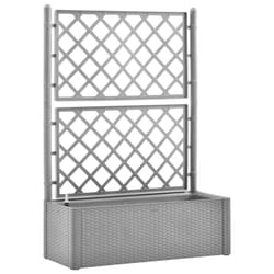 vidaXL Garden Raised Bed with Trellis & Self Planter Multi Colours 100/43 cm - 100 x 43 x 142 cm