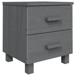 vidaXL 1/2x Bedside Cabinet Solid Wood Pine Wooden Bed Table Multi Colours - dark grey, 1