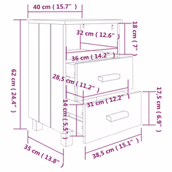VidaXL 340415 nightstand/bedside table - Additional view 8