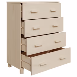 vidaXL Sideboard Wooden Storage Side Cabinet Cupboard HAMAR Solid Wood Pine - honey brown - Additional view 3