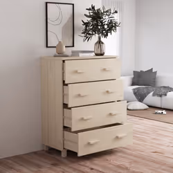 vidaXL Sideboard Wooden Storage Side Cabinet Cupboard HAMAR Solid Wood Pine - honey brown - Additional view 5