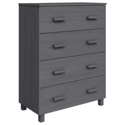 vidaXL Sideboard Wooden Storage Side Cabinet Cupboard HAMAR Solid Wood Pine - dark grey - Additional view 8