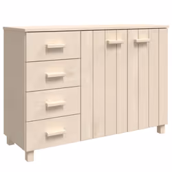 vidaXL Sideboard Solid Wood Pine Storage Side Cabinet Furniture Multi Colours - honey brown