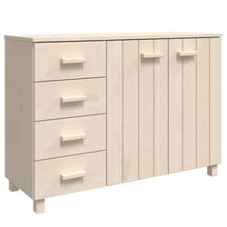 vidaXL Sideboard Solid Wood Pine Storage Side Cabinet Furniture Multi Colours - honey brown