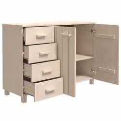 vidaXL Sideboard Solid Wood Pine Storage Side Cabinet Furniture Multi Colours - honey brown