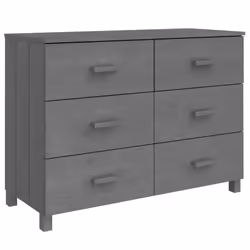 vidaXL Sideboard Solid Wood Pine Storage Side Cabinet Furniture Multi Colours - dark grey
