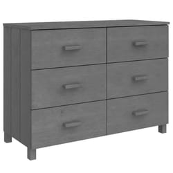 vidaXL Sideboard Solid Wood Pine Storage Side Cabinet Furniture Multi Colours - dark grey