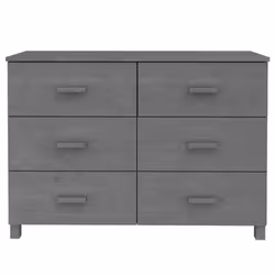 vidaXL Sideboard Solid Wood Pine Storage Side Cabinet Furniture Multi Colours - dark grey - Additional view 4