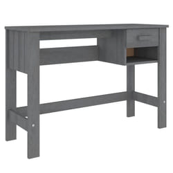 vidaXL Desk Solid Wood Pine Home Working Writing Computer Table Multi Colours - dark grey
