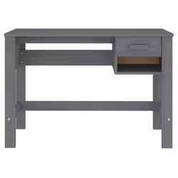 vidaXL Desk Solid Wood Pine Home Working Writing Computer Table Multi Colours - dark grey