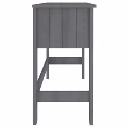 vidaXL Desk Solid Wood Pine Home Working Writing Computer Table Multi Colours - dark grey - Additional view 4