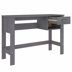 vidaXL Desk Solid Wood Pine Home Working Writing Computer Table Multi Colours - dark grey - Additional view 5