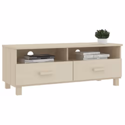 vidaXL TV Cabinet Solid Wood Pine Wooden TV Stand Unit Furniture Multi Colours - honey brown - Additional view 4