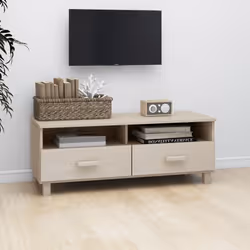 vidaXL TV Cabinet Solid Wood Pine Wooden TV Stand Unit Furniture Multi Colours - honey brown - Additional view 5