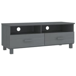 vidaXL TV Cabinet Solid Wood Pine Wooden TV Stand Unit Furniture Multi Colours - dark grey
