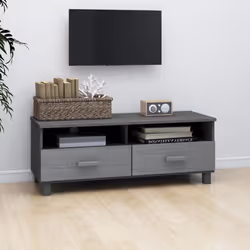 vidaXL TV Cabinet Solid Wood Pine Wooden TV Stand Unit Furniture Multi Colours - dark grey - Additional view 7