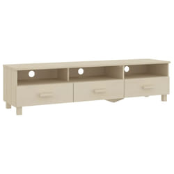 vidaXL TV Cabinet Solid Wood Pine Wooden TV Stand Unit Furniture Multi Colours - honey brown