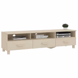 vidaXL TV Cabinet Solid Wood Pine Wooden TV Stand Unit Furniture Multi Colours - honey brown