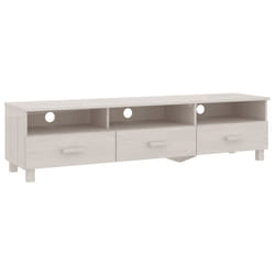 vidaXL TV Cabinet Solid Wood Pine Wooden TV Stand Unit Furniture Multi Colours - white